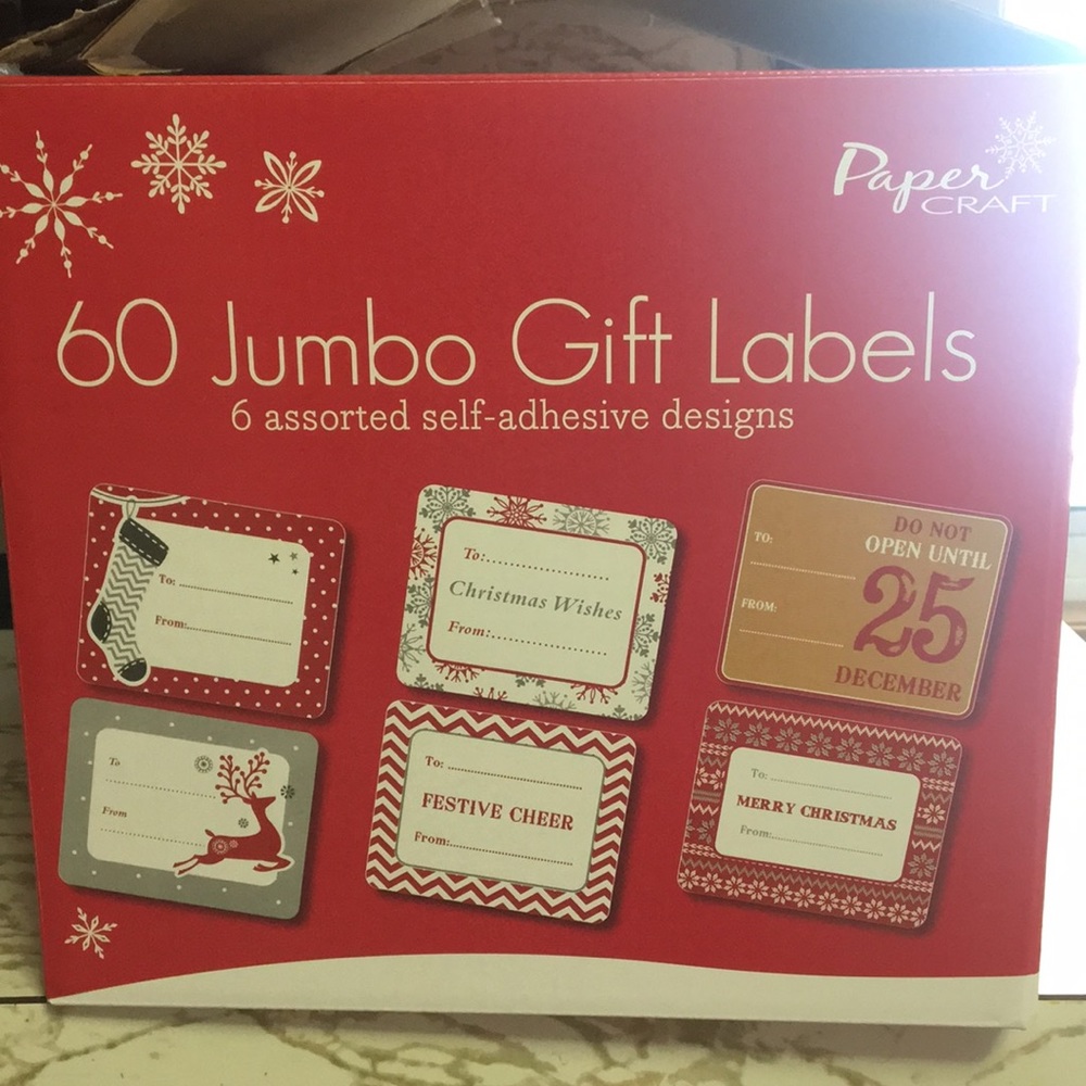 Self -Adhesive Christmas Gift Tags